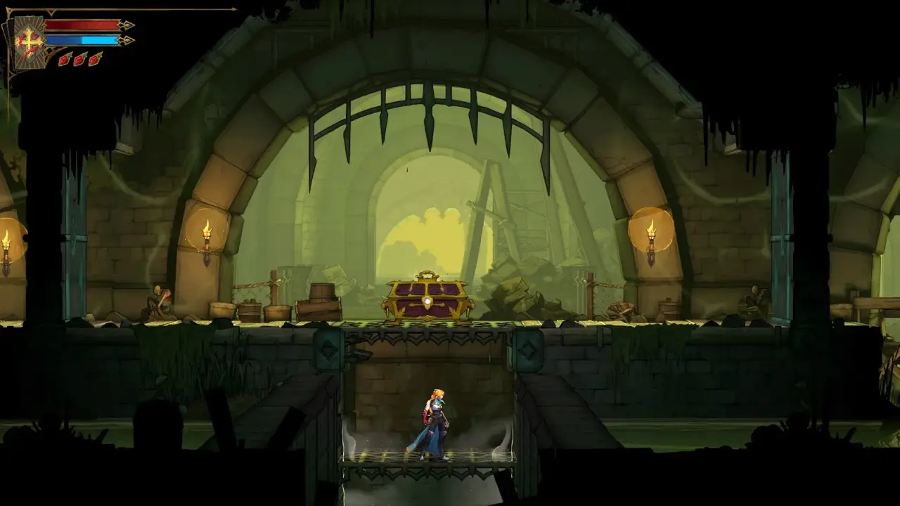 The hidden chest containing Cestus